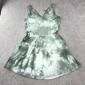 Sweaty Betty Take It Easy Dress Small Green Tie Dye Sleeveless Pockets Boho Yoga